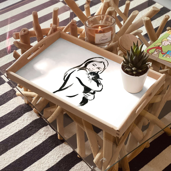 Artistic portrait in Chinese ink style Artistic portrait in Chinese ink style