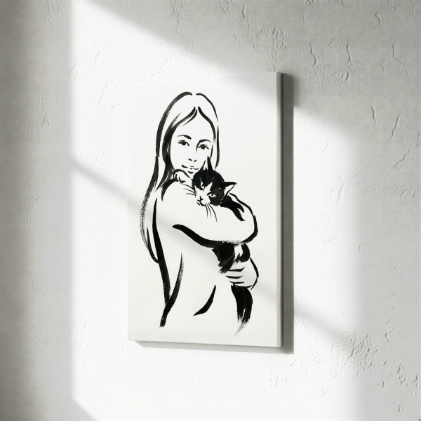 Artistic portrait in Chinese ink style Artistic portrait in Chinese ink style