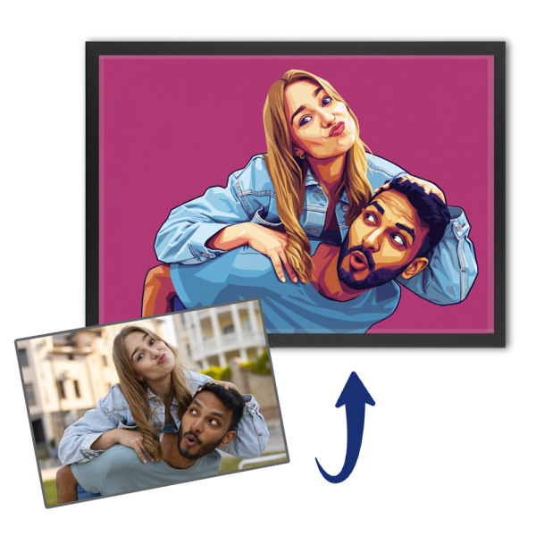 Portrait in the style of pop art WPAP based on a photo Portrait in the style of pop art WPAP based on a photo