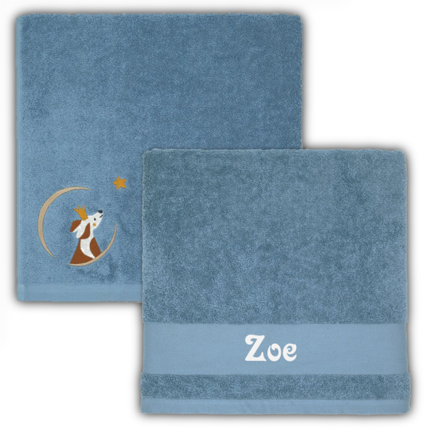 Personalised Children's Towel 70 x 140 cm - Forget-Me-Not Dog Personalised Children's Towel 70 x 140 cm - Forget-Me-Not Dog