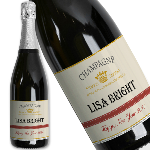 Champagne with personalised label Champagne with personalised label