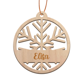 Christmas Bauble Snowflake engraved with a first name Christmas Bauble Snowflake engraved with a first name