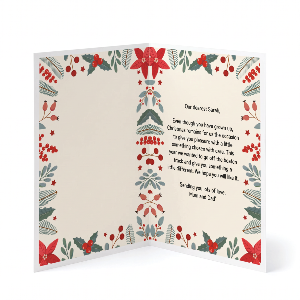Christmas Card Poinsettia Christmas Card Poinsettia