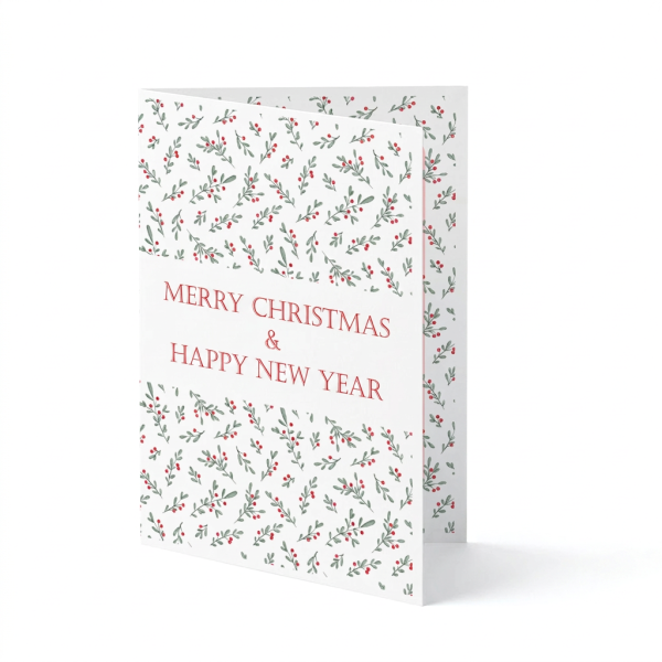 Christmas Card Red Berries Christmas Card Red Berries