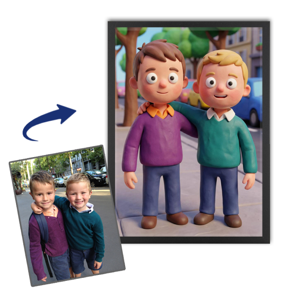 Clay Art style portrait based on a photo Clay Art style portrait based on a photo