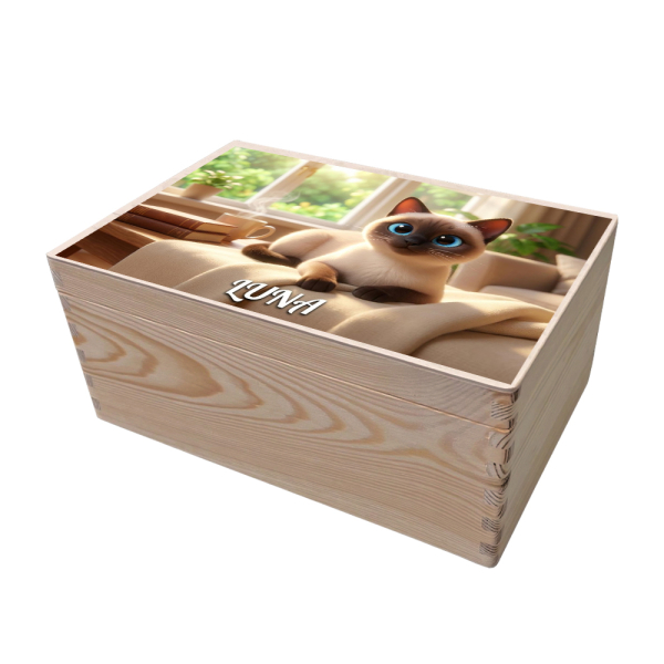 Storage box with a 3D animated film style portrait Storage box with a 3D animated film style portrait