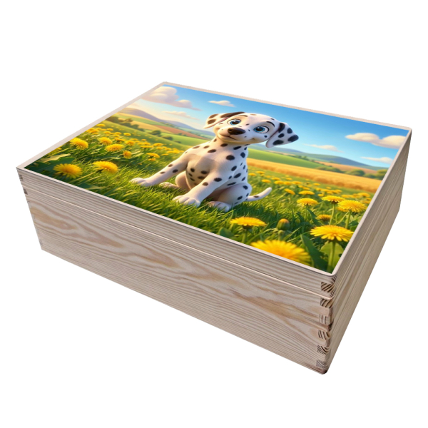 Storage box with a 3D animated film style portrait Storage box with a 3D animated film style portrait