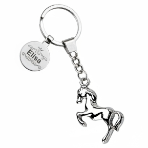 Customised horse-shaped keyring Customised horse-shaped keyring