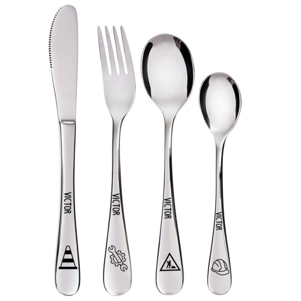 Digger Gift Set with Personalised Cutlery Digger Gift Set with Personalised Cutlery