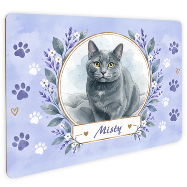 Door sign with watercolour pet photo Door sign with watercolour pet photo
