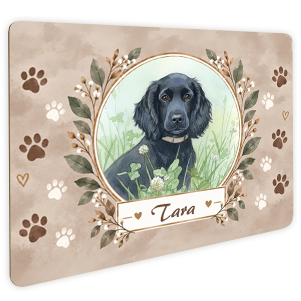 Door sign with watercolour pet photo Door sign with watercolour pet photo