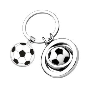 Engraved football-shaped keyring Engraved football-shaped keyring