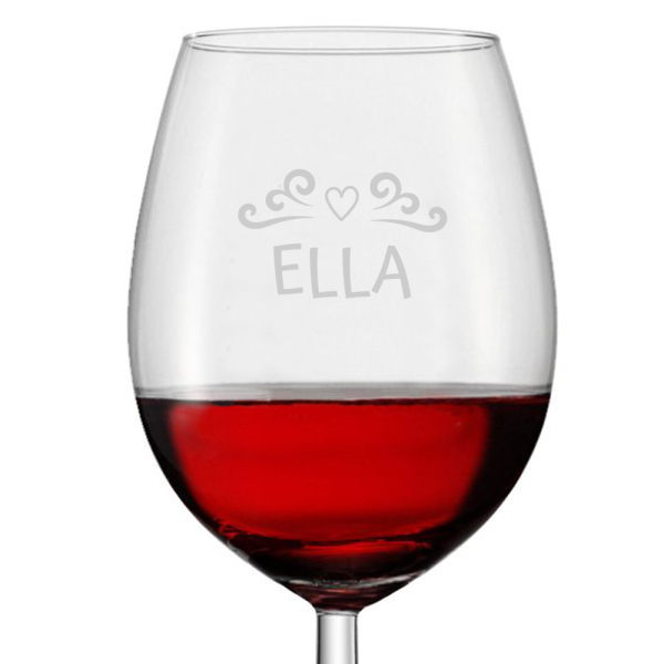 Engraved “Love” wine glass Engraved “Love” wine glass