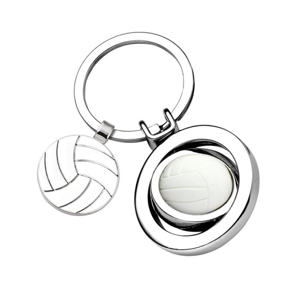 Engraved volleyball-shaped keyring Engraved volleyball-shaped keyring