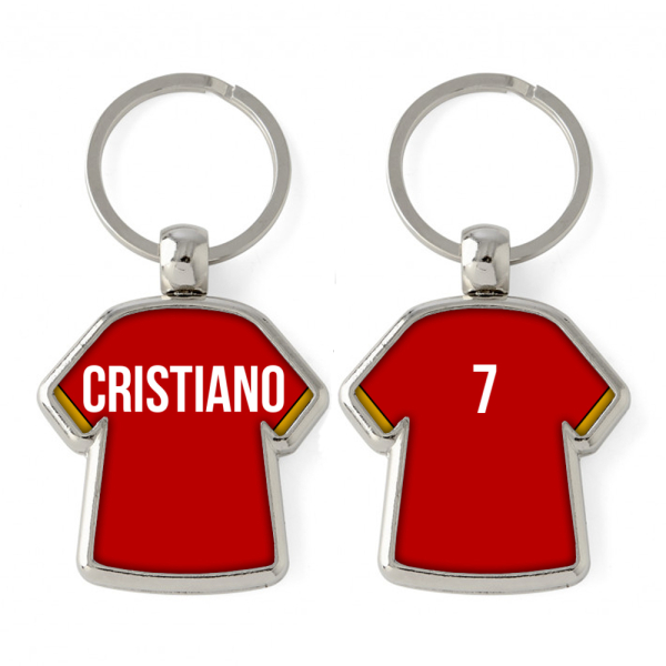Keyring Plain jersey personalised with name Keyring Plain jersey personalised with name