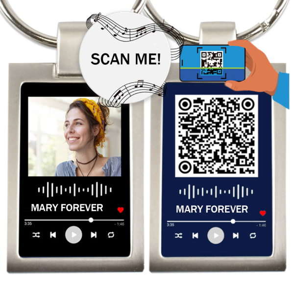 Keyring with personalised song Keyring with personalised song