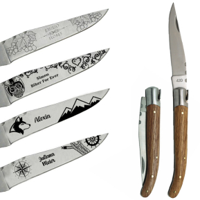 Personalised Laguiole-style knife with patterns Personalised Laguiole-style knife with patterns