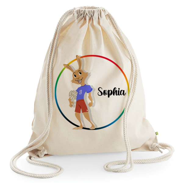 Leisure bag with name and sports animal design Leisure bag with name and sports animal design