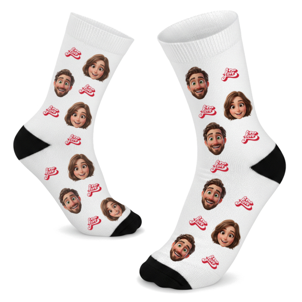 Personalised animation-style socks Personalised animation-style socks