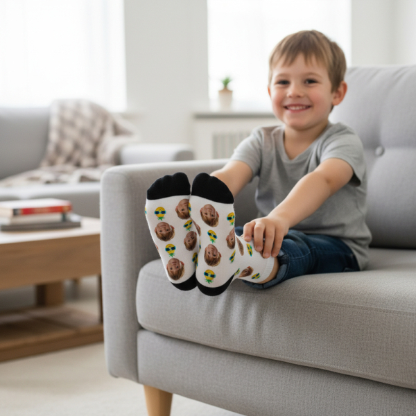 Personalised animation-style socks Personalised animation-style socks