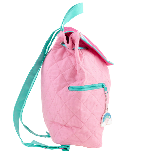 Personalised backpack Pink Unicorn - side Personalised backpack Pink Unicorn - side