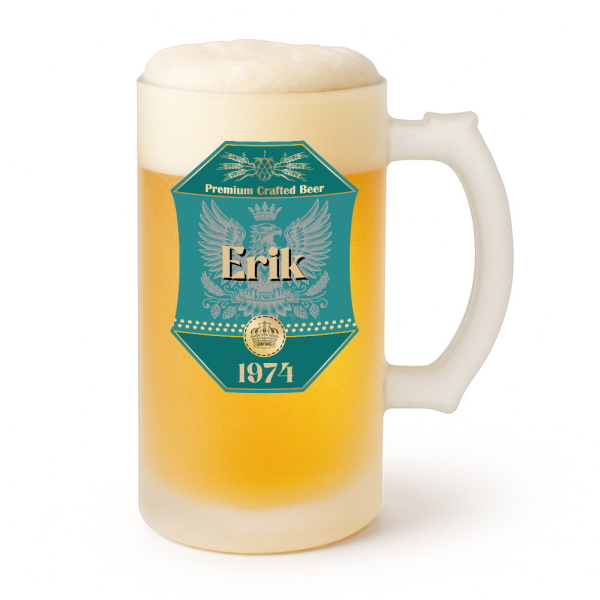 Personalised beer mug with Royal Eagle motif Personalised beer mug with Royal Eagle motif