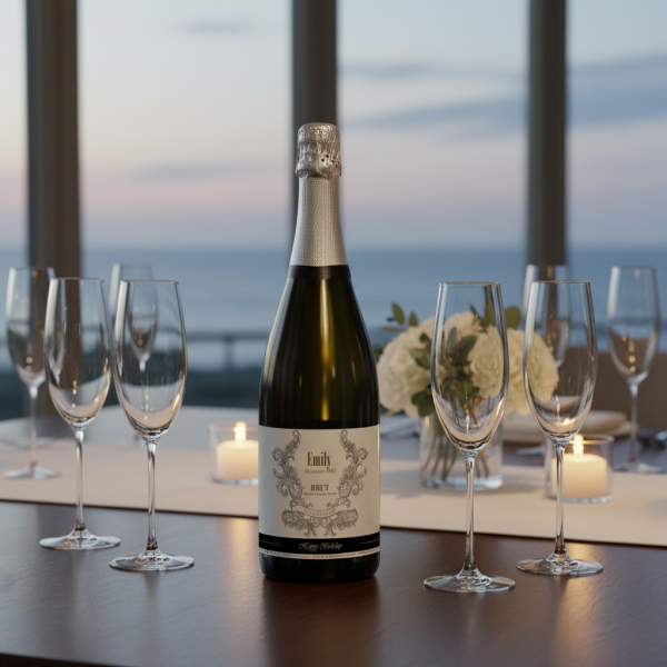 Personalised champagne bottle name Personalised champagne bottle name
