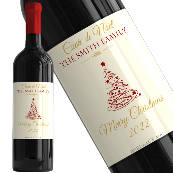 Personalised Christmas wine bottle Personalised Christmas wine bottle