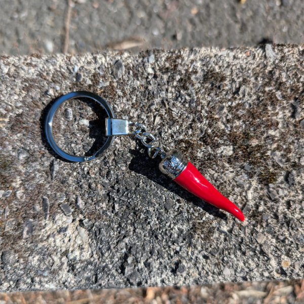 Personalised keyring with chilli pepper Personalised keyring with chilli pepper