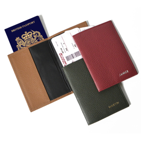 Personalised leather passport holder Personalised leather passport holder
