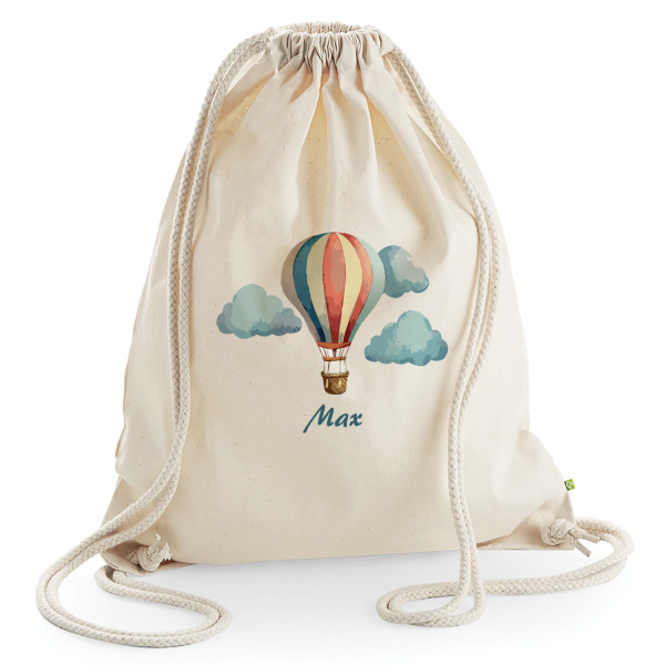 Leisure bag printed with hot air balloon Leisure bag printed with hot air balloon