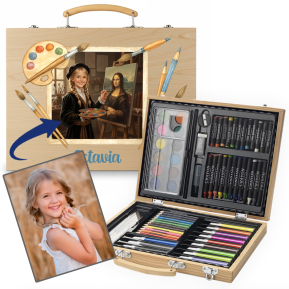 Personalised Leonardo drawing box from a photo Personalised Leonardo drawing box from a photo