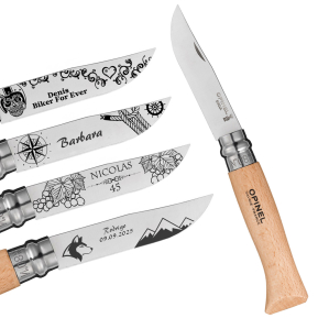 Personalised Opinel No. 8 knife with a name and a theme Personalised Opinel No. 8 knife with a name and a theme