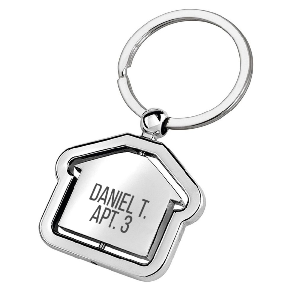 Personalised rotating house keyring Personalised rotating house keyring