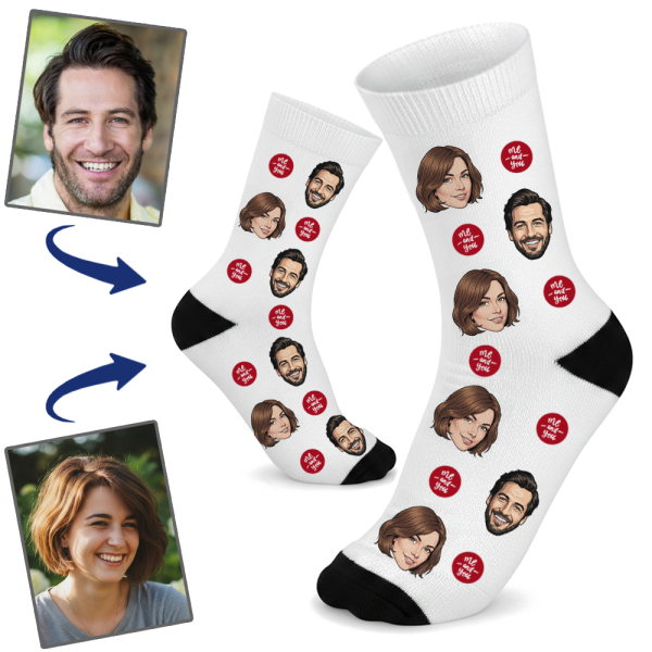Personalised socks with illustrated faces Personalised socks with illustrated faces