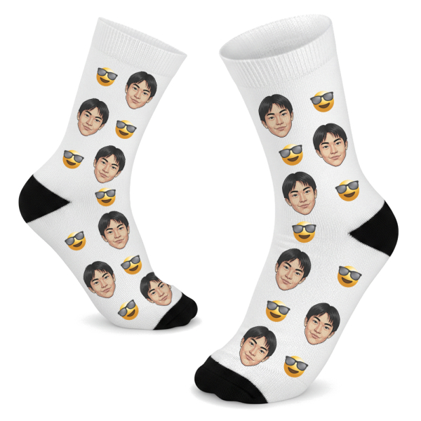 Personalised socks with illustrated faces Personalised socks with illustrated faces