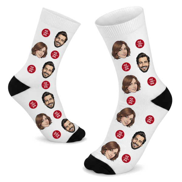 Personalised socks with illustrated faces Personalised socks with illustrated faces