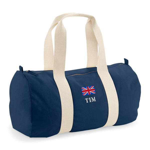 Personalised sports bag with name and flag Personalised sports bag with name and flag