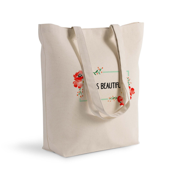 Personalised tote bag with watercolour flowers Personalised tote bag with watercolour flowers