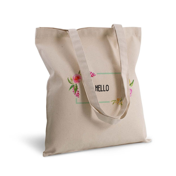 Personalised tote bag with watercolour flowers Personalised tote bag with watercolour flowers
