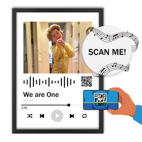 Picture frame with photo and personalised song Picture frame with photo and personalised song