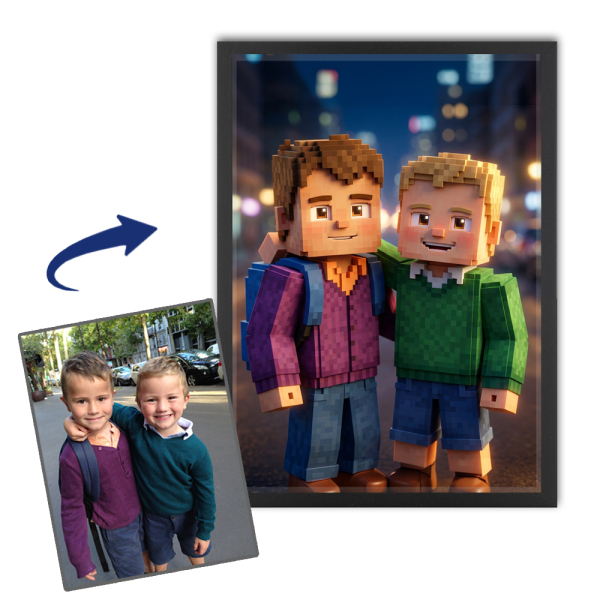 Pixel video game style portrait Pixel video game style portrait