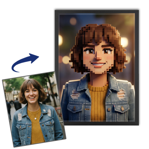 Pixel video game style portrait Pixel video game style portrait