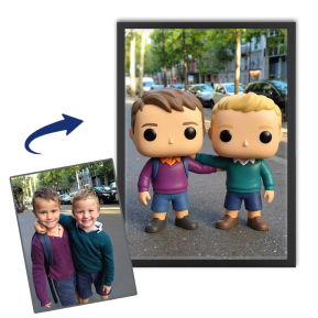 Portrait of a stylised vinyl figurine based on a photo Portrait of a stylised vinyl figurine based on a photo