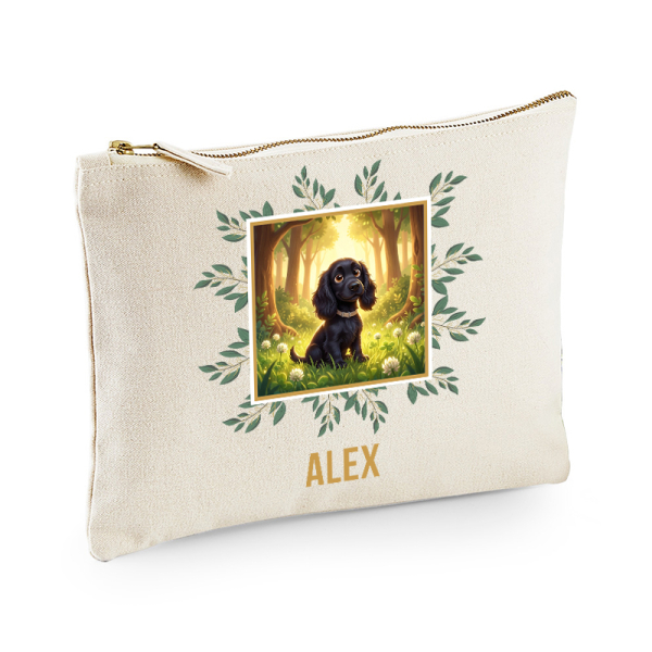 Portrait pencil case in a plant frame Portrait pencil case in a plant frame