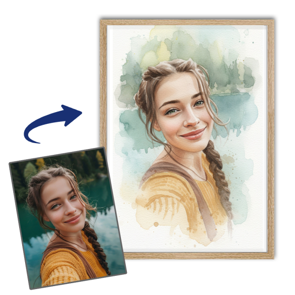 Watercolour portrait based on a photo Watercolour portrait based on a photo