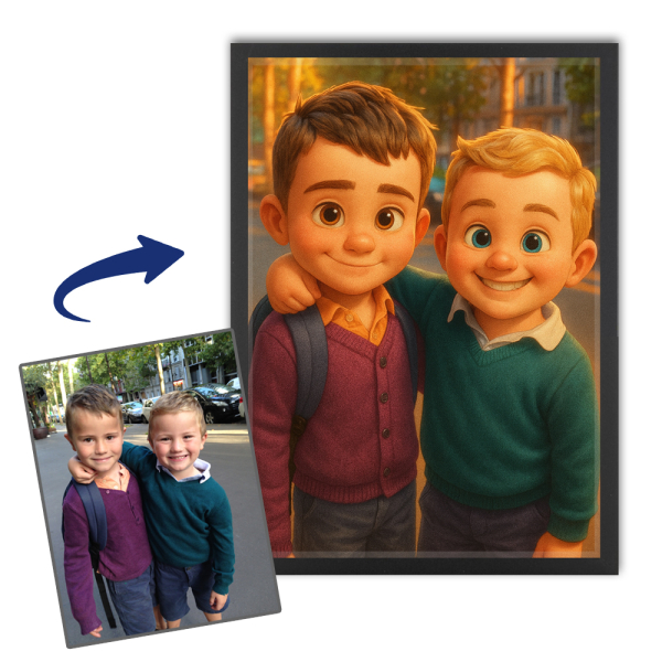 Portrait in the style of 3D animated film based on a photo Portrait in the style of 3D animated film based on a photo