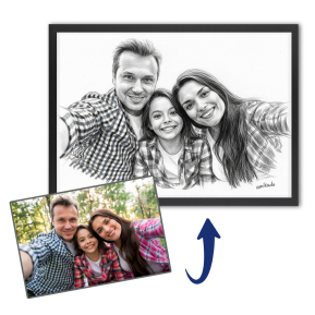 Pencil drawing style portrait from a photo Pencil drawing style portrait from a photo