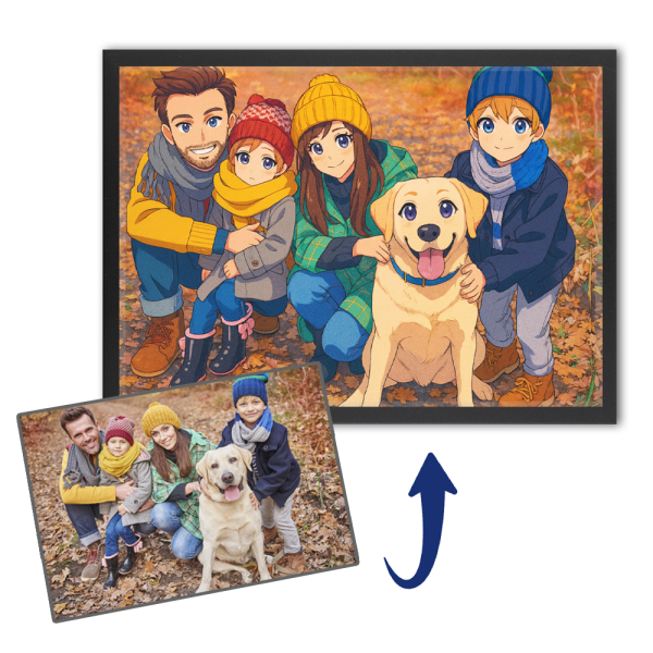 Manga-style portrait based on a photo Manga-style portrait based on a photo