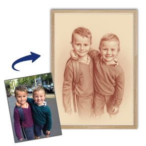 Sanguine-style portrait from a photo Sanguine-style portrait from a photo